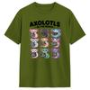 Axolotls of The World Kawaii Axolotl Educational TShirt For Unisex Street Style T Shirts O Neck Tees Oversized Wholesale Tops