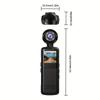 1080P Full HD Action Camera, Mini Body Camera with Video with Night Vision for Vlogging, 180 Rotatable Lens, Suitable for Traveling Cycling Motorcycle