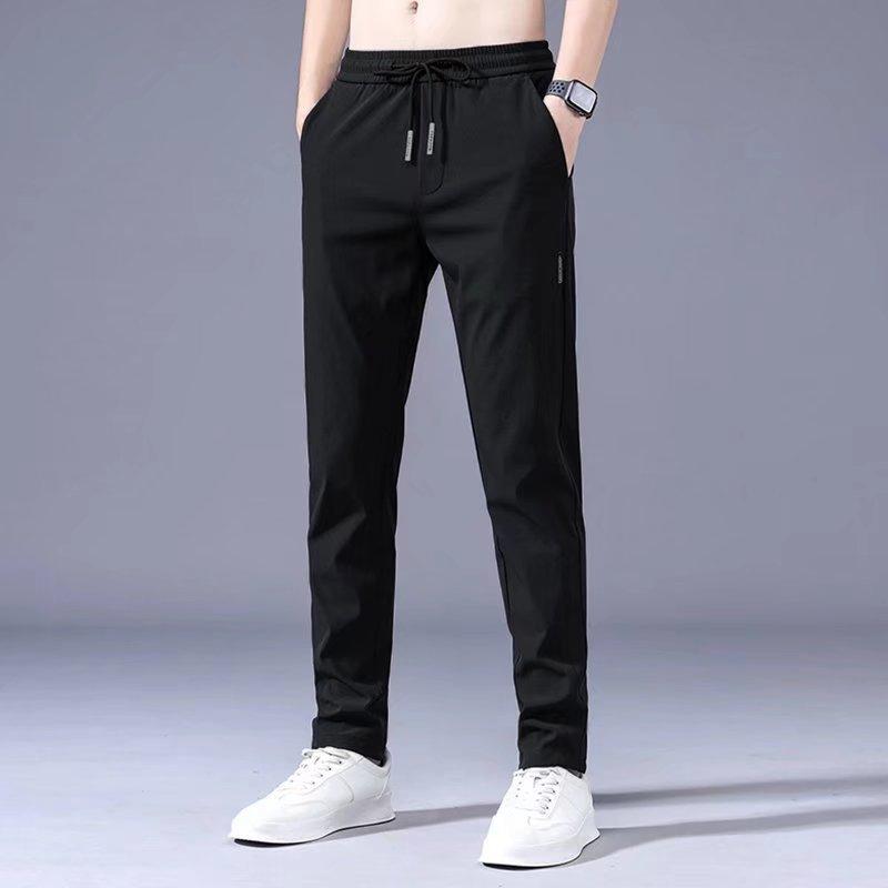 Pants Men's Autumn and Winter New Casual Pants Korean Version Trend Straight Loose Velvet Thickened Elastic Sports Trousers