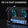 USB HUB Docking Station RJ45 Card Reader Multiport Adapter for Console with Hard Disk Cartridge Cooling Fan