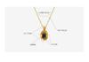 Elegant Black Zircon Oval Pendant Necklace - Gold-Plated Versatile Clavicle Chain for Women