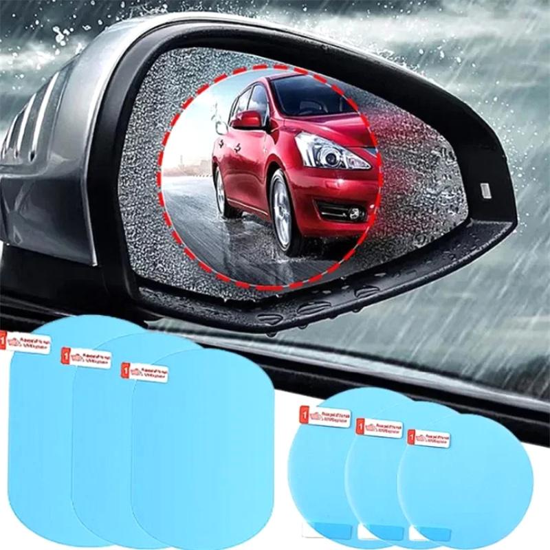 2Pcs Car Rearview Mirror Window Anti Fog Clear Film Anti-Light Car Mirror Protective Film Waterproof Rainproof Car Sticker