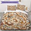 Vibrant Mandala Cats Pattern Bedding uilt Set uilt Cover Pillowcase Home Decoration Birthday Gift (1 * duvet cover + 2 * pillowcase without core)