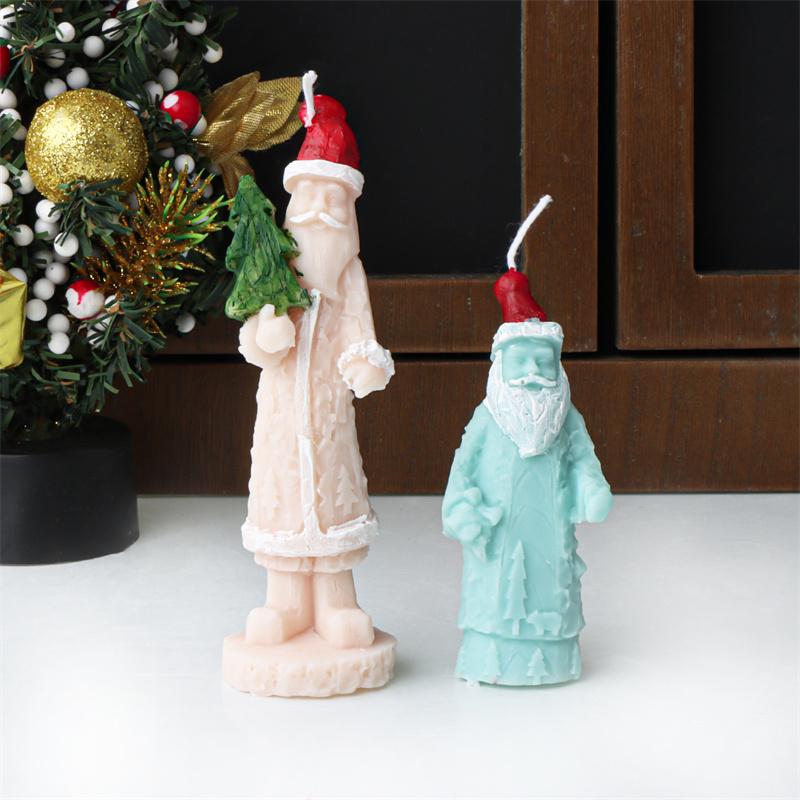 3D Santa Claus Snowman Silicone Candle Mold DIY Creative Christmas Decoration Handmade Home Decoration  Crafts