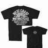 Vintage West Coast Choppers Baumwolle Rundhals Lässig Normale Passform Unisex T-Shirt Sommer Top