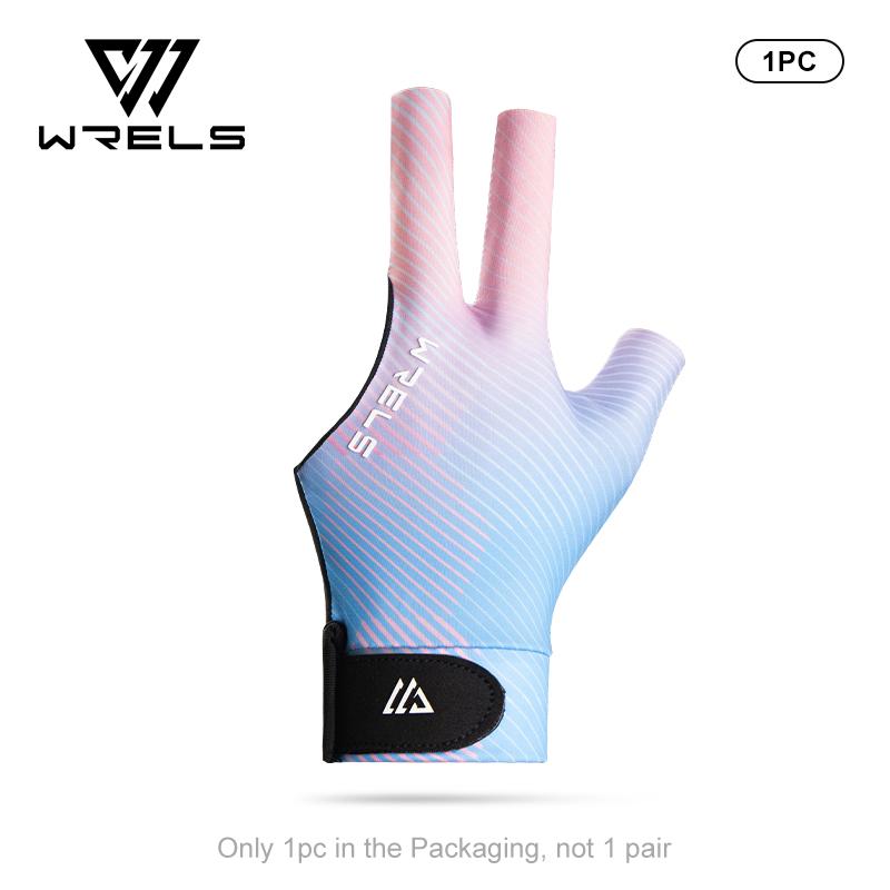 WRELS Three Finger Billiard Gloves Breathable Sweat-Wicking Snooker Glove Elasticity Smooth Lightweight Billiard Training Gloves