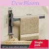Gunmetal Gray Rotating Towel Rack With Active Hooks For Bathroom Wall Mounting