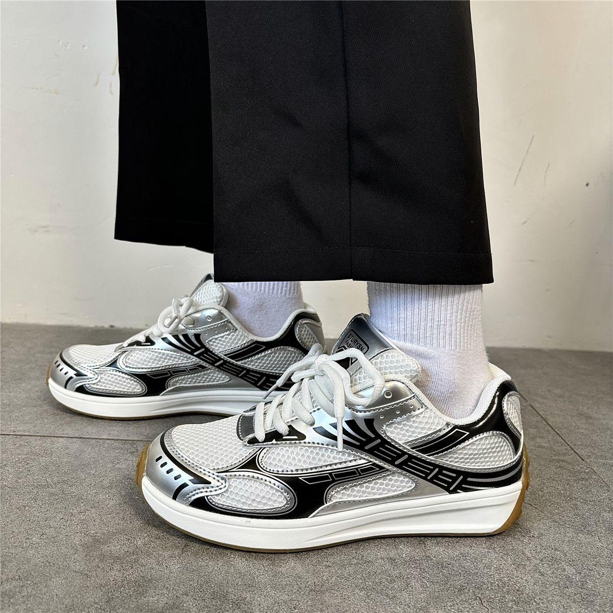 

Летние новые студенческие повседневные сетчатые дышащие легкие спортивные кроссовки корейская версия мужских и женских пар модные кроссовки для папы 44 серебряный