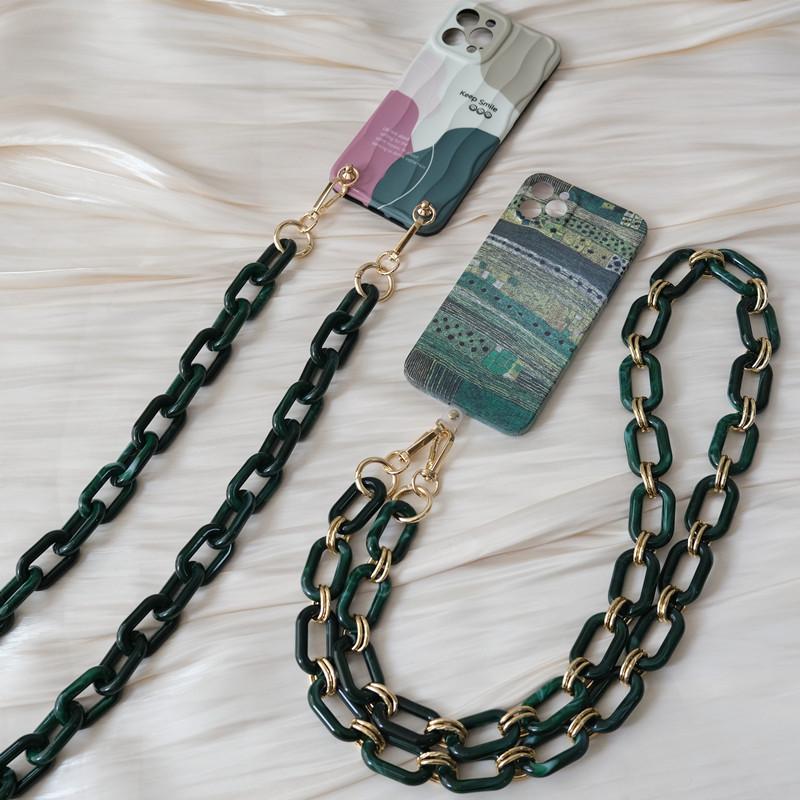 New Phone Accessory Long Cellphone Chain Anti Lost Universal Alloy Shoulder Neck Crossbody Phone Strap Phone Case Holder Chain