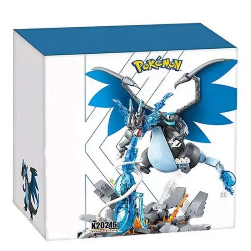 Pokemon Anime Super Charizard X Building Blocks Ash's Greninja of Koga Ninja Movies Model Bricks Diy Toys For Kids Holiday Gifts