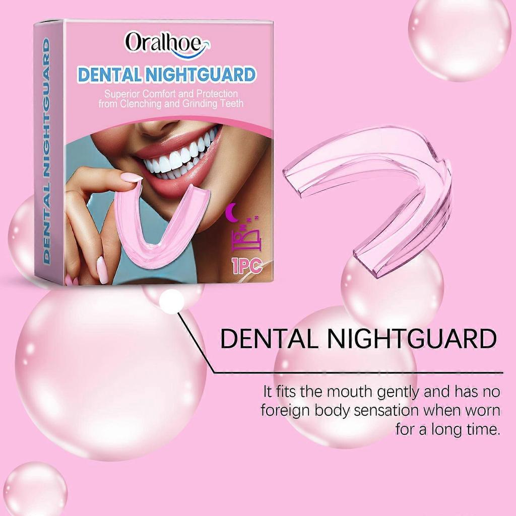 Oralhoe Pink Night Teeth Grinding Guard Prevents Snoring During Sleep And Protects Teeth With Occlusal Teeth Grinding Guard