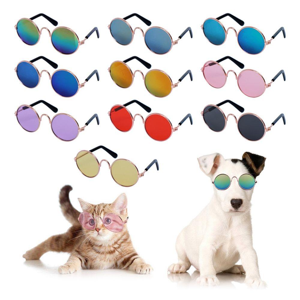 For Little Dog Cat Photos Props Trend Toys Pet Sunglasses Eye-wear Cat Glasses Reflection Glasses