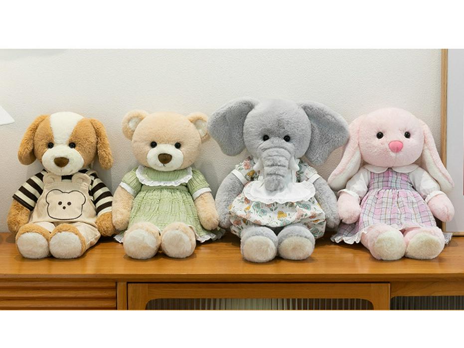 Jenny Series Plush Doll: Bear & Rabbit Clothing Style, Perfect Children's Gift & Companion
