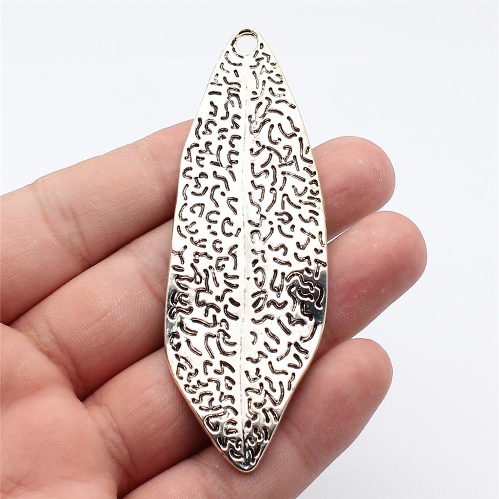 Foglie Grandi Dettagliate Fascino Botanico Bronzo Antico Lega di Zinco Materiali per la Creazione di Gioielli Stile Fabbricante di Gioielli Fascini Metallici