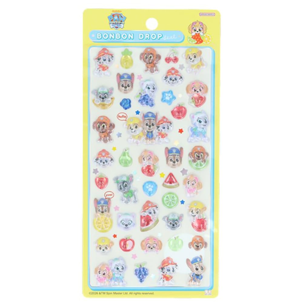 Sun-Star Stationery Paw Patrol Goods Bonbon Drop Stickers Fruit S8816700