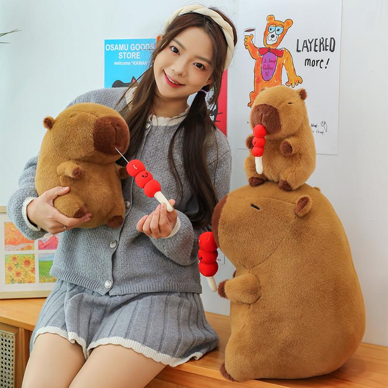 Capybara Cartoon Nosepicking Plush Doll Figure Candy Toy Room Decor Gift Girl