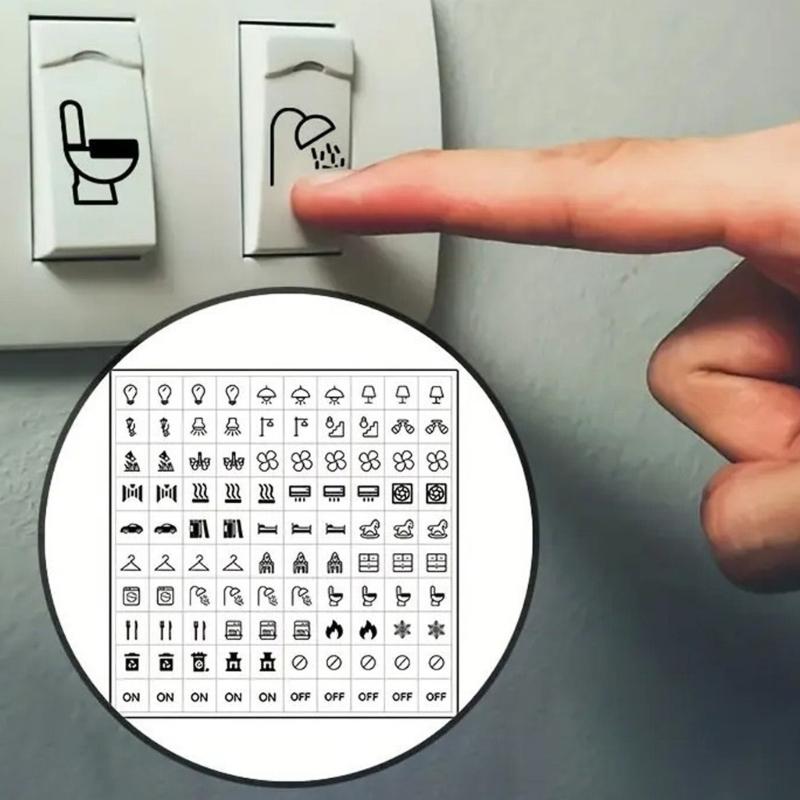 Vodotěsné štítky pro vypínače světla Samolepka Průhledný panel domácích vypínačů Štítky Vypínače Samolepicí panel vypínačů Nálepka