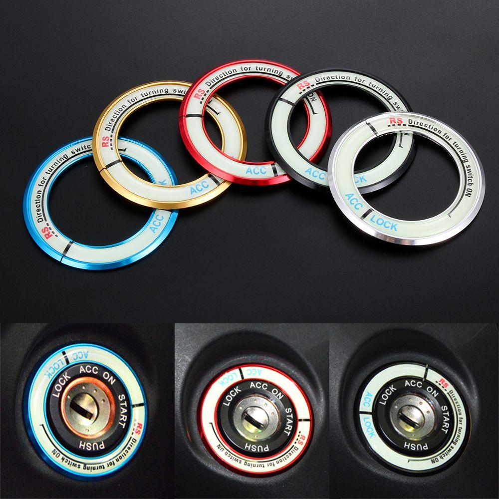 New Decoration  Alloy  Auto Luminous  Car Ignition Switch Cover Stickers For TOYOTA COROLLA LEVIN
