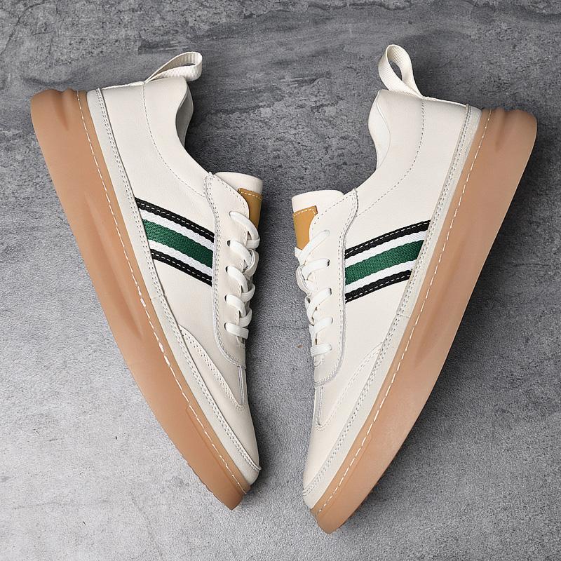 Fashion Luxury Brand Mens Genuine Leather Sneakers Fashion Comfortable Casual Shoes Versatile Men Tenis Masculino Lightweiht Sports Shoe