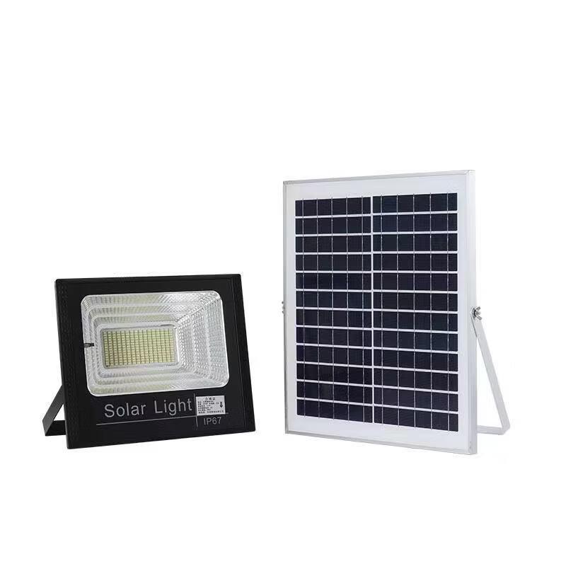 100W Dual Solar Floodlight with Remote and Timer