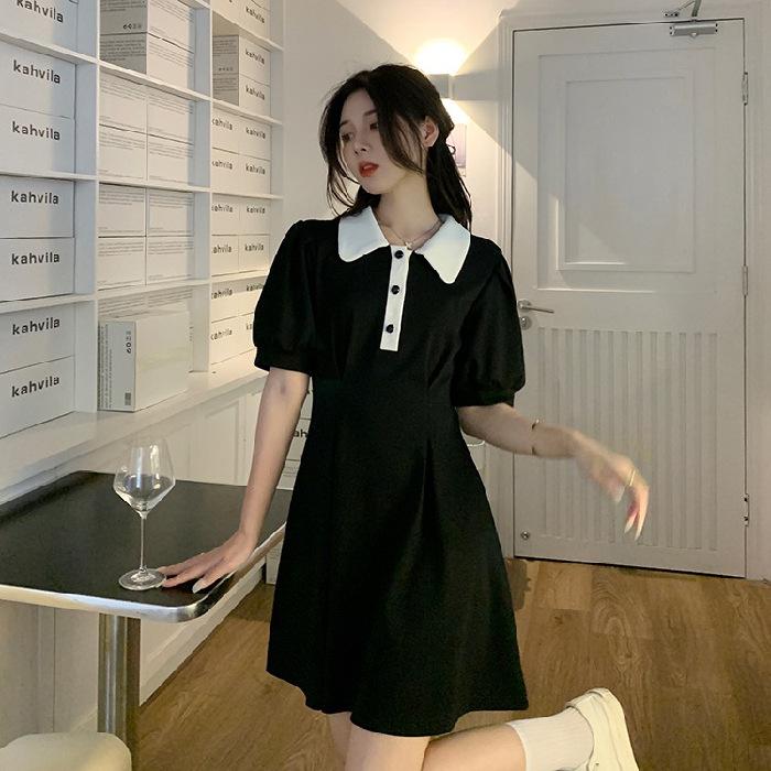 Casual Polo Dress Women's Summer New Small Loose Pear-shaped Figure Slightly Fat and Thin A-word Skirt