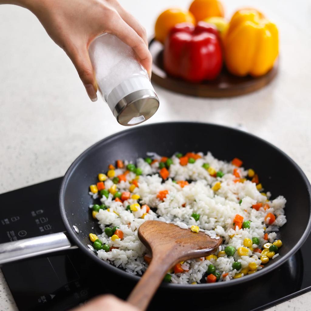 VKCHEF Seasoning Container, Spice Bottle, Seasoning Pot, Sugar Jar, Heat-Resistant Glass, Perfect for New Life, Seasoning Storage, Pepper, Salt,