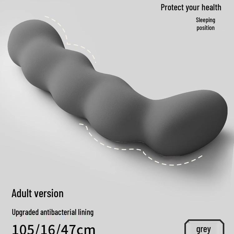 Ergonomic Long Body Pillow for Pregnant Women and Adults - Ideal for Side Sleeping and Leg Support