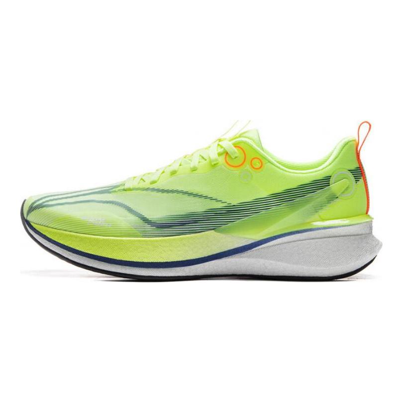 Li Ning Red Hare 8PRO Niedrig geschnitten TPU Lässige Trainings Renn Laufschuhe Herren Fluoreszierend Gelb Grün ARPV003-4