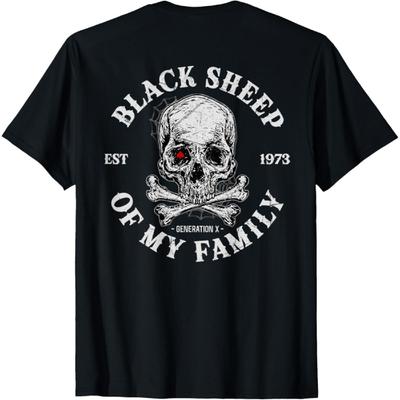 YiJIaWu Skeleton 1973 Black Sheep of My Family Funny Gen X T-Shirt