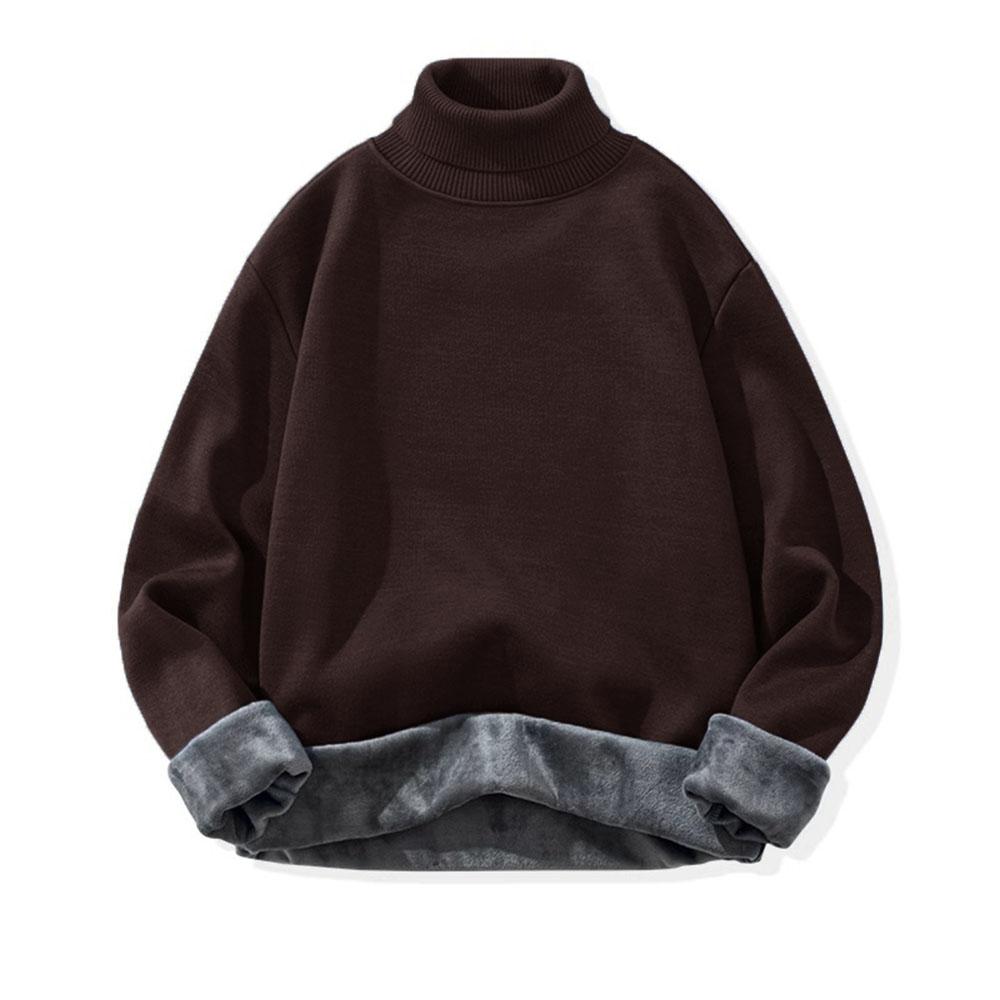 Zimní fleecové teplé pulovry Pánský rolákový svetr Pletenina Svetr Pánský ležérní svetr Slim fit Svetr pro pár