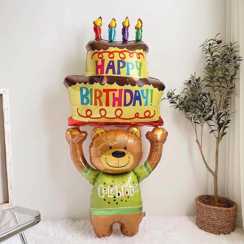 Baby's First Birthday Foil Cake Balloons & Photo Props Set