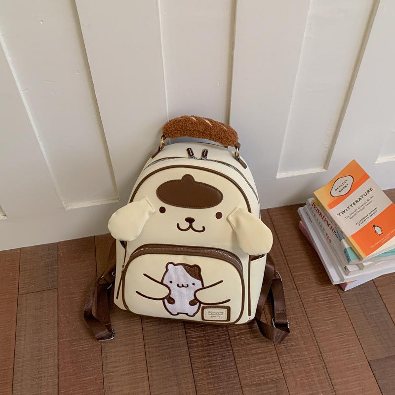 Schoolbag Japanese Pudding Dog Backpack Cute Cartoon Girl Schoolbag Ins Wind Large Capacity Student Leisure Travel Backpack