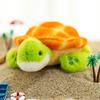 Cute Plush Turtle Toy Vibrant Orange Shell Soft Green Tortoise Perfect Gift for Kids Children Room Decor Creative Doll Pillow