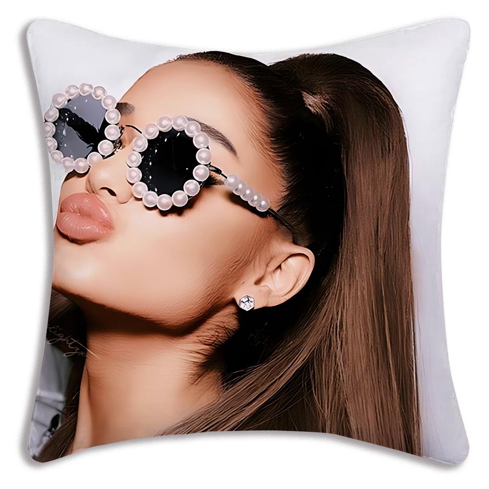 Singer For Arianas G-Grande Pillow Covers Cartoon Sofa Decorative Home Double-sided Printing Short Plush Cute Cushion Cover