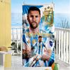 Messi Customizable Name Beach Towel Super Soft & Absorbent Suitable for Sports Travel Swimming Yoga Bathroom Beach And Pool