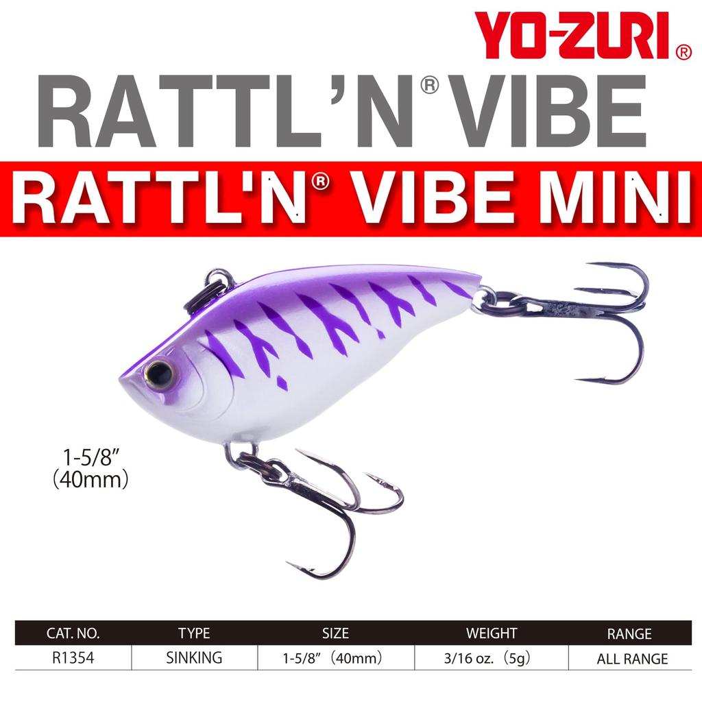 YO-ZURI Bass Lure Ratlin Vibe Mini Sinking 40mm Color: Hot