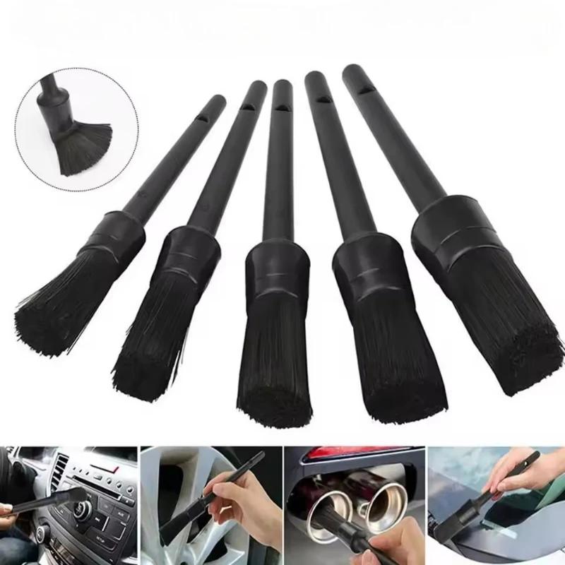 5pcs Motorcycle Cleaning Detailing Brush Set Car Cleaning Kit Chain Cleaner Multifunction Brushes Car Detailing Motorcycle Tools