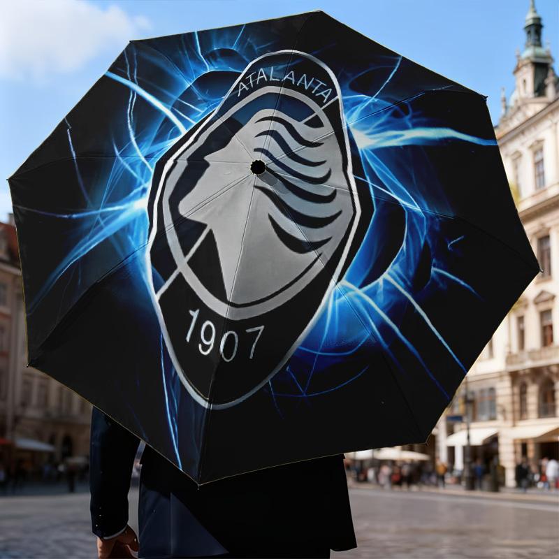 Atlanta Fc Emblem Design Automatic Folding Umbrella - 8-Rib Travel Umbrella with Auto Open/Close & Portable Gifts for holidays or birthdays