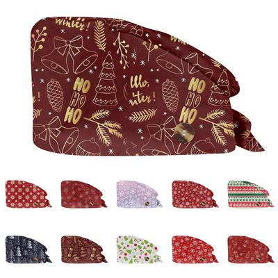 Módní vánoční potisk Pracovní čepice Casual Wash Hat Bag Cap