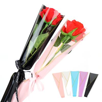 50 ks s jednotlivými růžovými rukávy, květinové balicí sáčky, kytice, balicí sáčky, průhledné celofánové květinové obaly na Valentýna