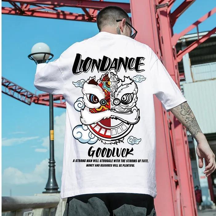 Plus Size Panda Short-sleeved Trendy Hip-hop T-shirt