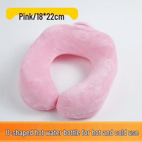 New U-Shaped Hot & Cold Compress Pillow: Neck Support & Knee Warmer with Large Caliber.
