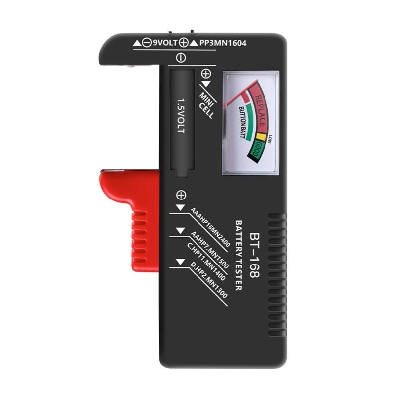 

Analogue Battery Capacity Tester for 9V and Button Cells Easy to Read Display Checking Power Level Of Common Batteries 1