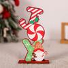Wooden Christmas Ornament Desktop Faceless Gnome Gingerbread Man Decoration Xmas Noel Joy Centerpiece for Home Mantel Dining Table