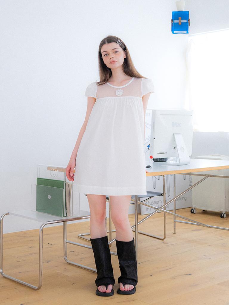 Sordi Motif Dress_White