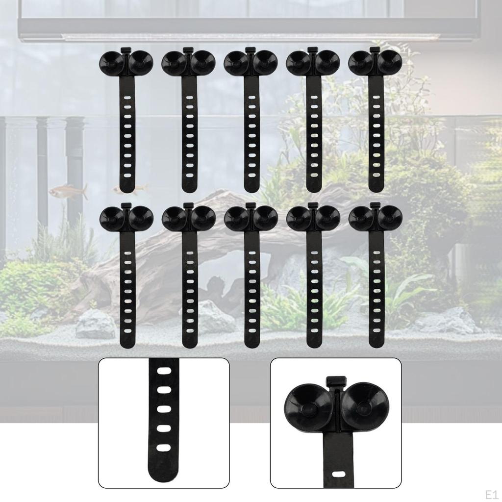 10 Pieces Aquarium Suction Cup Cable Ties Accessories Easy to Install Multifunctional for