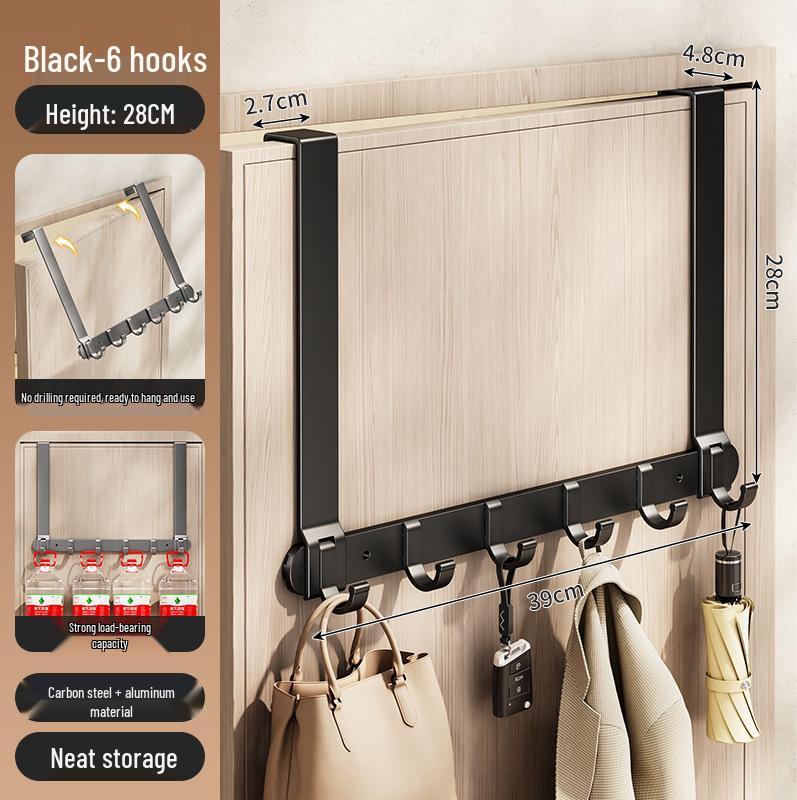 Silent Adhesive Wall-Mounted Clothes Hanger Hook for Bedroom Doors