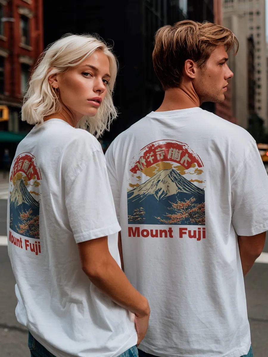 Oversized T‑shirt with Japanese‑style print on the back 3XL