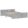 VidaXL Cadre de lit tête de lit et pied de lit gris béton 135x190 cm 3203792
