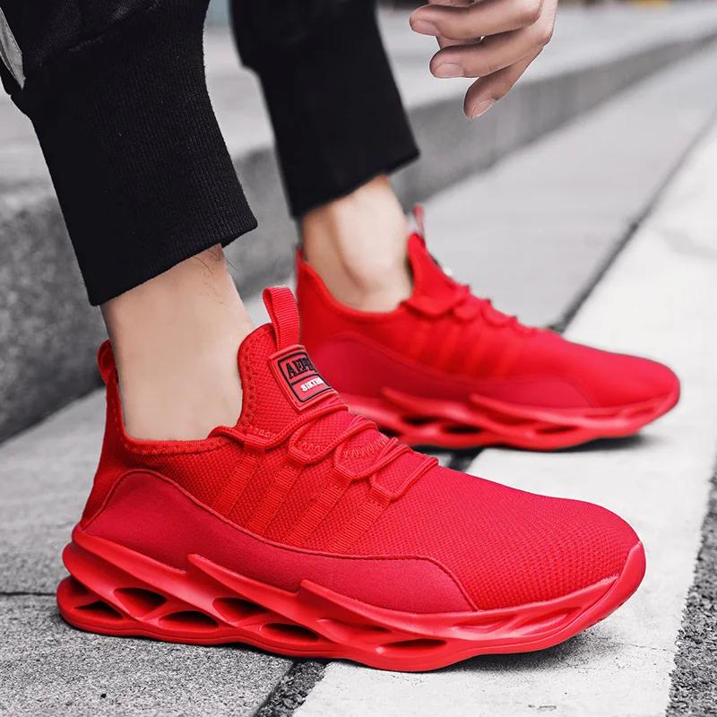 Fashion Men Casual Shoes Breathable Flat Mens Walking Shoes Athletic Jogging Running Sneakers Mesh Lightweight Sport Shoes